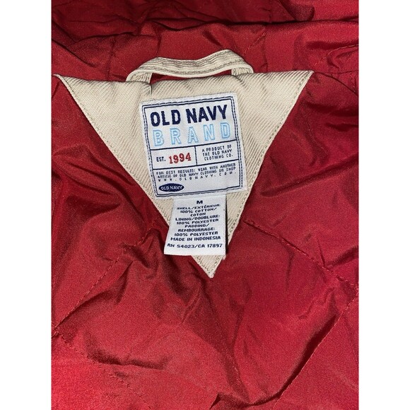 OLD NAVY HOODED JACKET 5 Pocket Zip/ BUTTON SZ MEDIUM - Picture 2 of 7